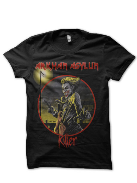 Arkham Asylum Exclusive Black Half Sleeve T-Shirt