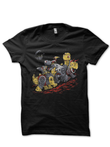 Bots Before Time Black Half Sleeve T-Shirt