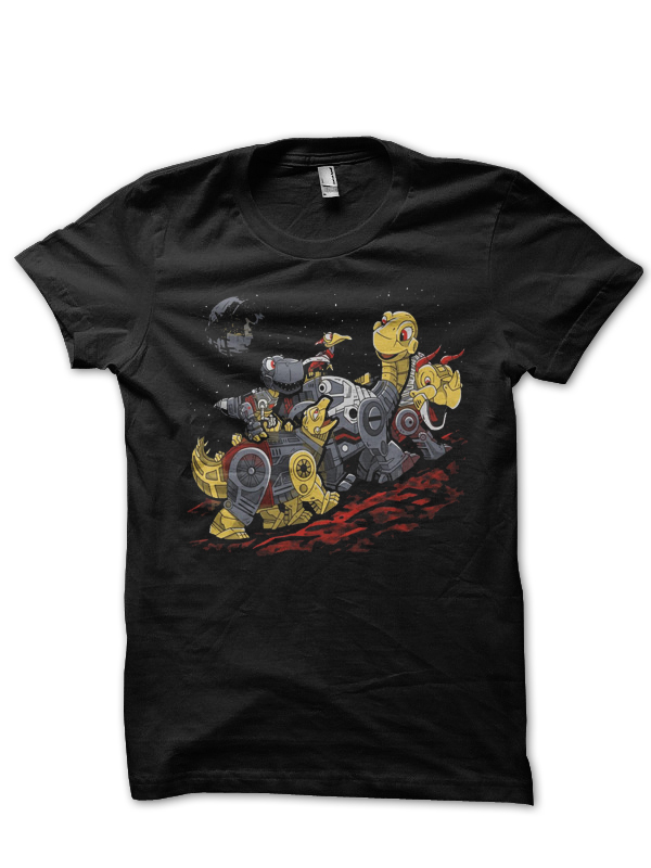 Bots Before Time Black Half Sleeve T-Shirt