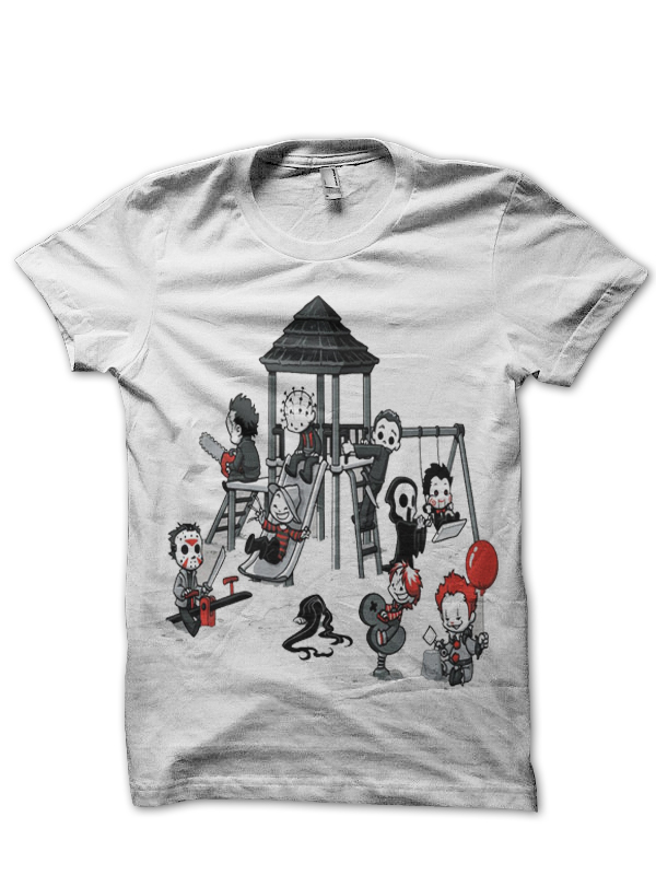 Horror Park White Half Sleeve T-Shirt