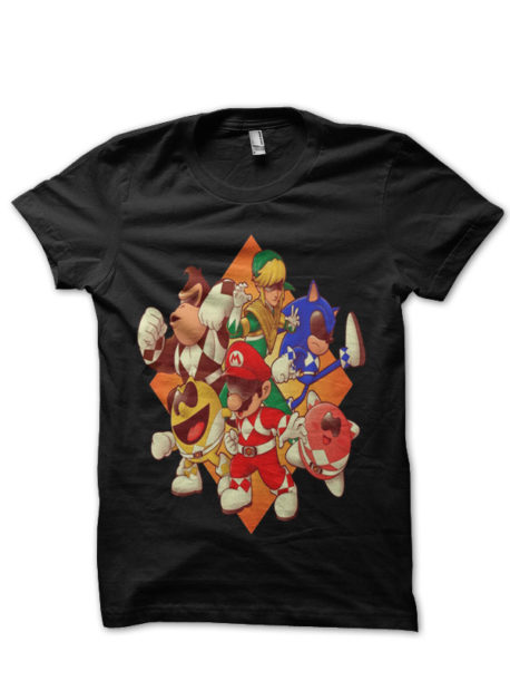 Mighty Gaming Rangers Black Half Sleeve T-Shirt