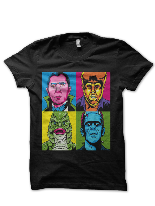 Pop Monster Black Half Sleeve T-Shirt