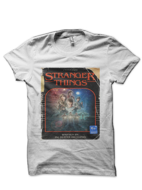 Stranger Things Book Cover White Half Sleeve T-Shirt