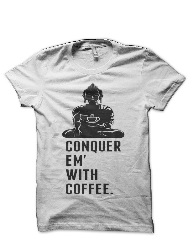Buddha Having Coffee Half Sleeve T-Shirt
