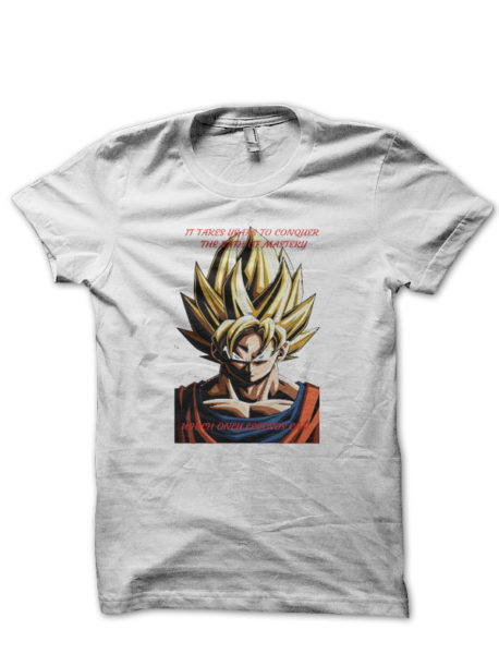 Goku White Half Sleeve T-Shirt