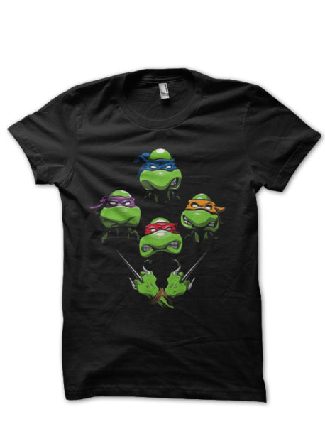 Turtle Rhapsody Black Half Sleeve T-Shirt