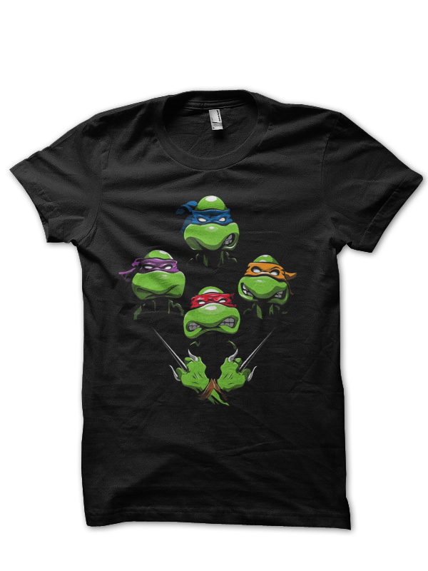 Turtle Rhapsody Black Half Sleeve T-Shirt