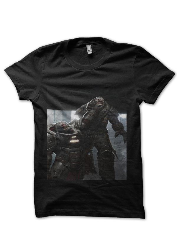 Gears of war Black Half Sleeve T-Shirt