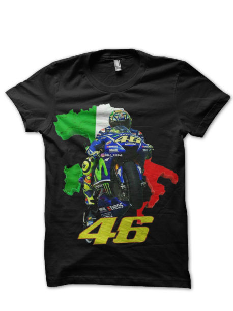 Moto GP Black Half Sleeve T-Shirt