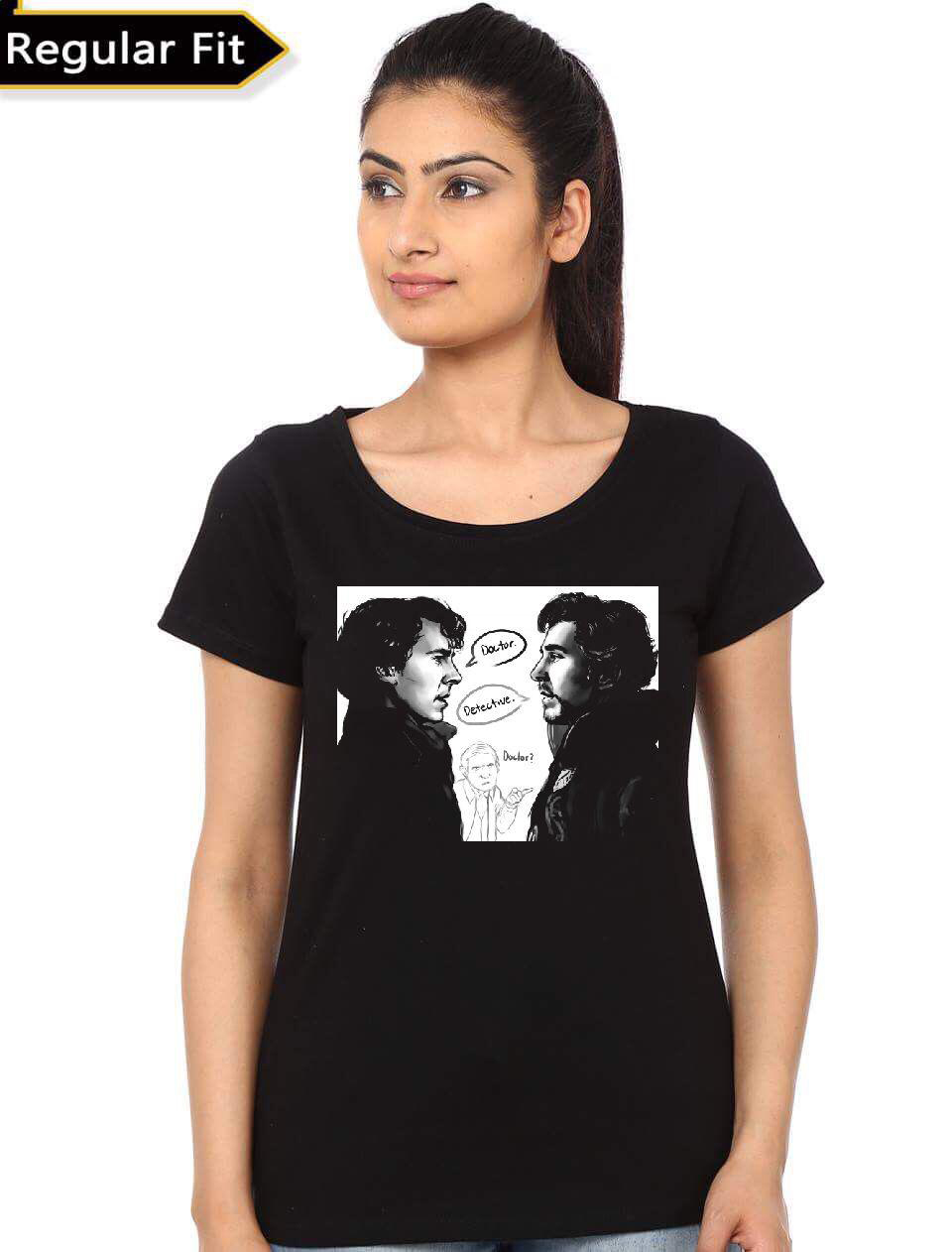 Dr Strange X Sherlock Homes Girls T-Shirt