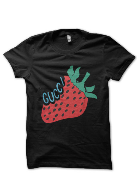 Gucci Strawberry Black T-Shirt