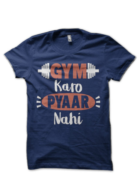 Gym Karo Half Sleeve T-Shirt