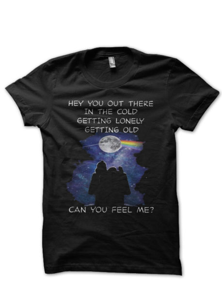 Can You Feel Me Black Half Sleeve T-Shirt