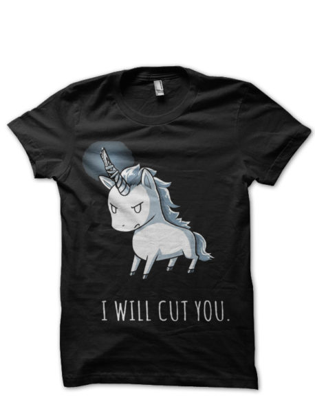 I Will Cut You Black Half Sleeve T-Shirt