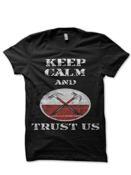 Keep Clam And Trust Us Black Half Sleeve T-Shirt