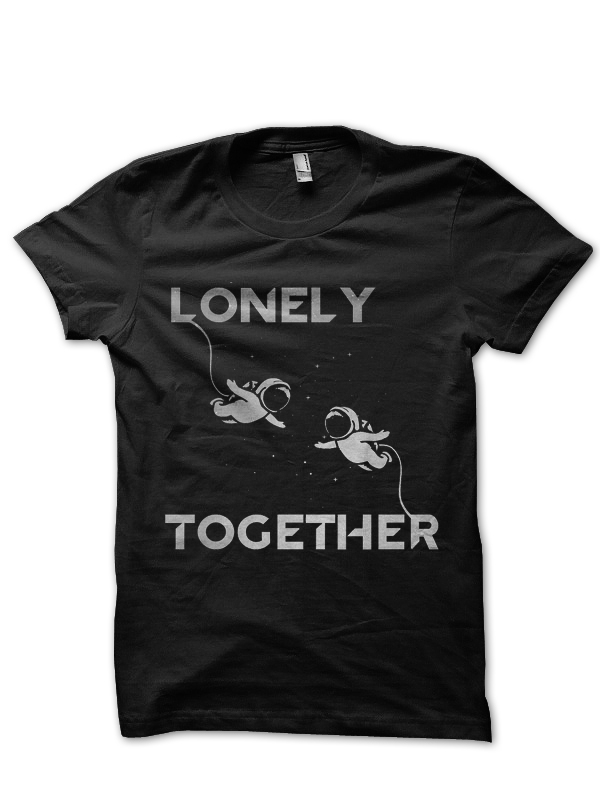Lonely Half Sleeve Black T-Shirt