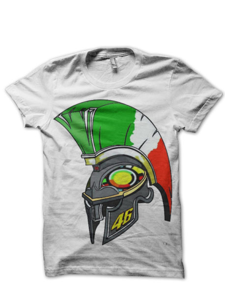 Moto GP White Half Sleeve T-Shirt