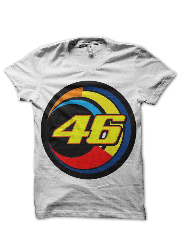 Moto GP White Half Sleeve T-Shirt