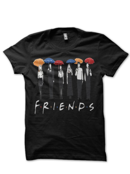 Friends Black Half Sleeve T-Shirt