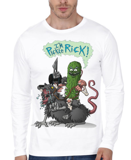 Rick And Morty Full Sleeve White T-Shirt