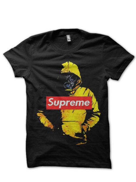 Supreme Half Sleeve Black T-Shirt