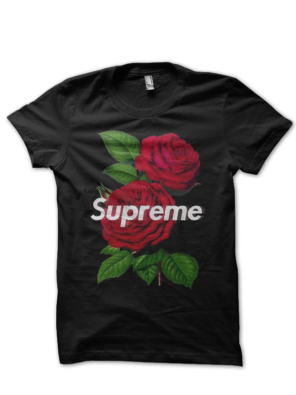 Supreme Half Sleeve Black T-Shirt