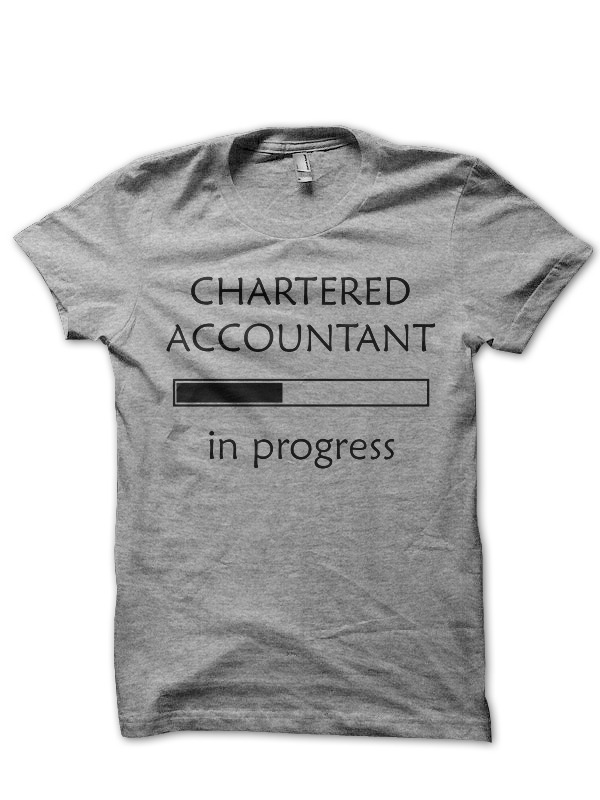 Chartered Accoutant Half Sleeve Grey Melange T-Shirt