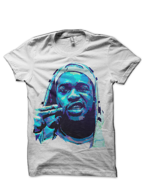 A$AP Ferg Half Sleeve White T-Shirt