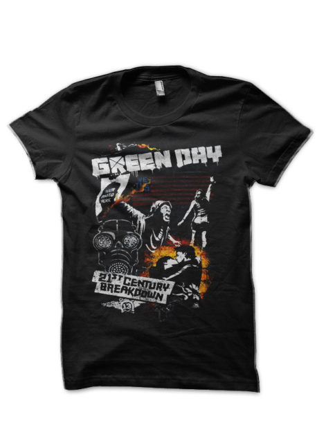 Green Day Half Sleeve Black T-Shirt