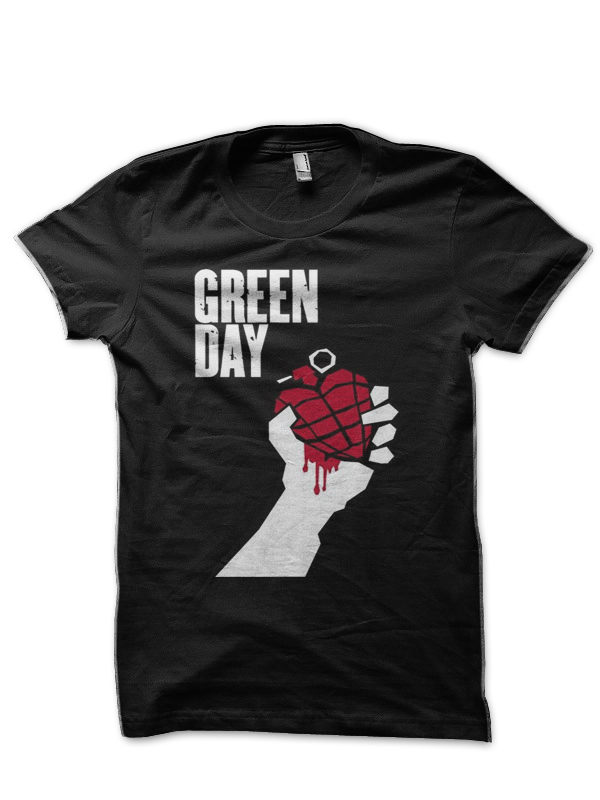 Green Day Half Sleeve Black T-Shirt