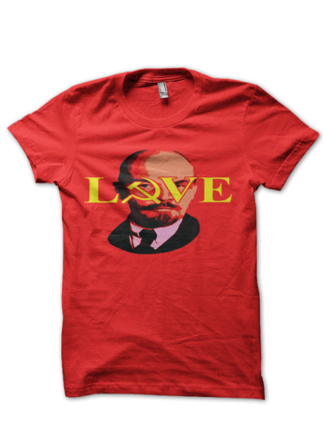 Love Lenin Red Half Sleeve T-Shirt