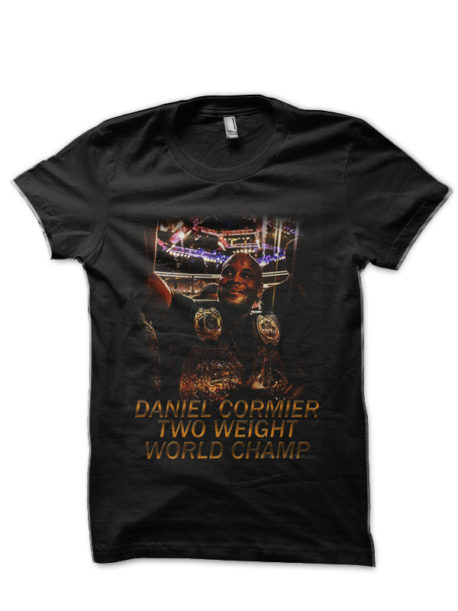 Daniel Cormier Two Weight World Champion Half Sleeve Black T-Shirt