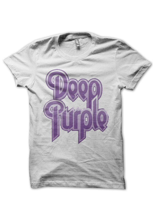 Deep Purple White Half Sleeve T-Shirt