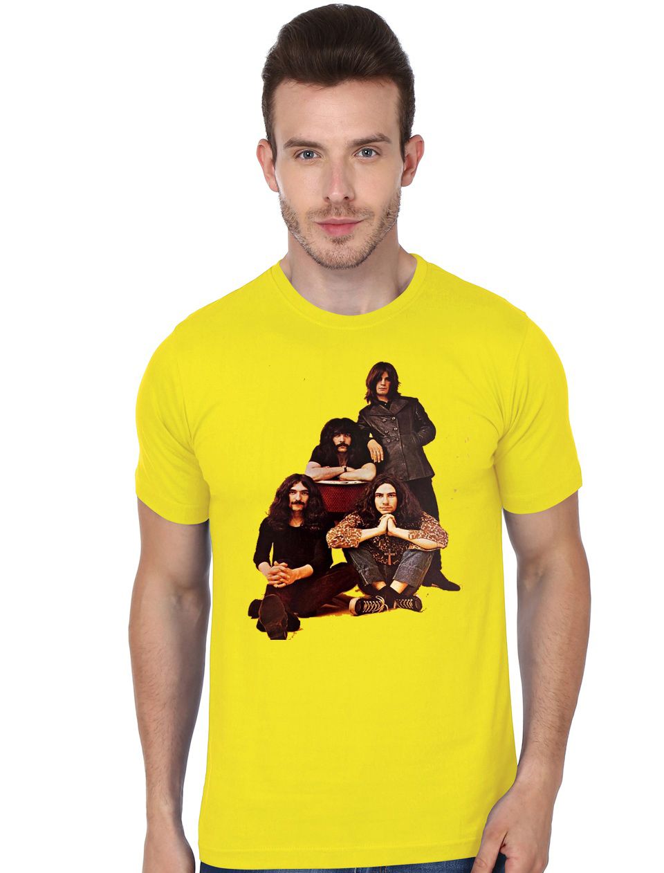 Black Sabbath Yellow Half Sleeve T-Shirt