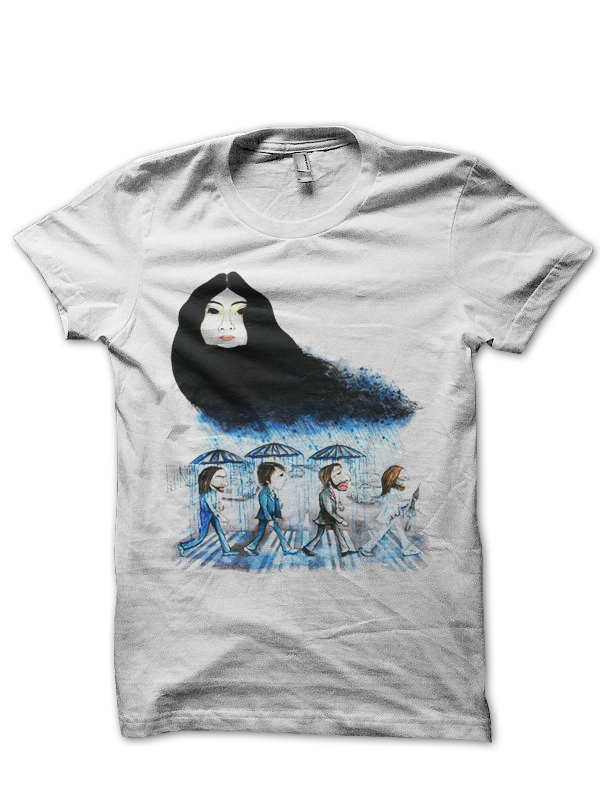 The Beatles White Half Sleeve T-Shirt