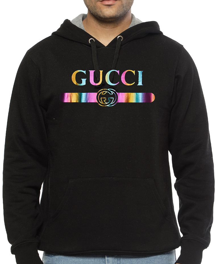 Gucci Rainbow Black Hoodie -