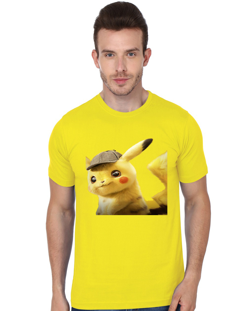 Pikachu Yellow Half Sleeve T-Shirt