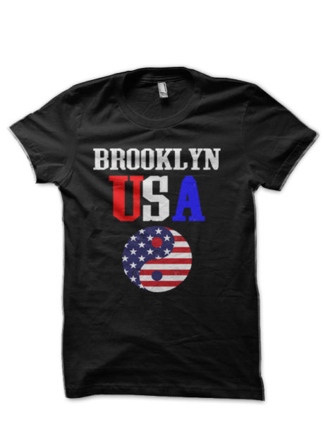 Brooklyn Half Sleeve Black T-Shirt