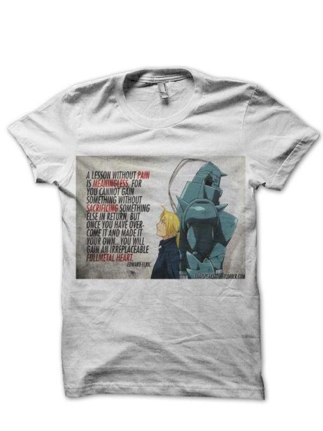 A Lesson Without Pain Is Meaningless Half Sleeve White T-Shirt