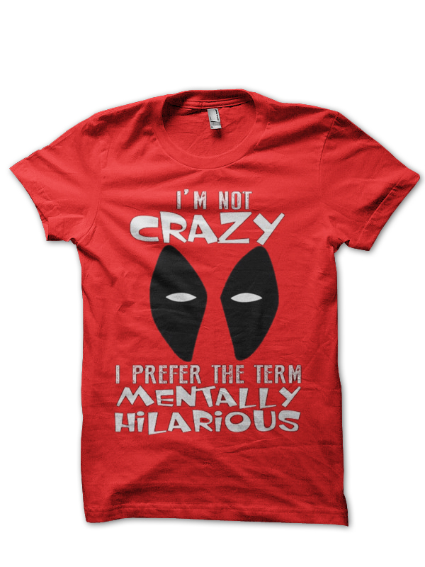 Deadpool Red Half Sleeve T-Shirt