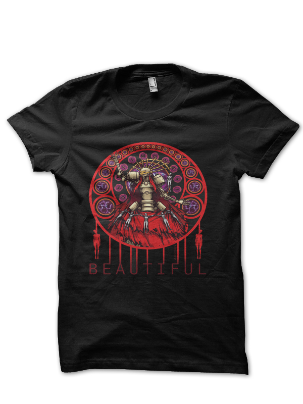 Nier - Simone (Beautiful) Black Half Sleeve T-Shirt