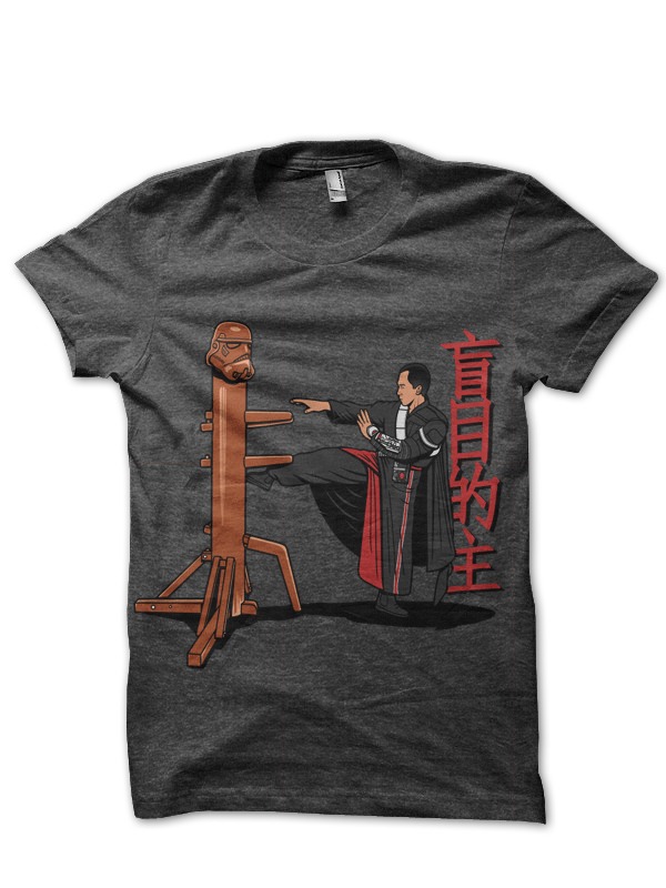 Donnie Yen Charcoal Grey Half Sleeve T-Shirt