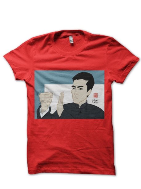 Donnie Yen Red Half Sleeve T-Shirt