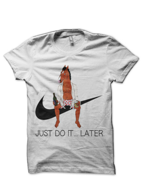 Just  Do It... Later White Half Sleeve T-Shirt