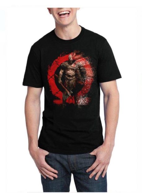 God Of War Half Sleeve Black T-Shirt