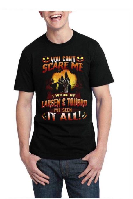 You Can't Scare Me Half Sleeve Black T-Shirt