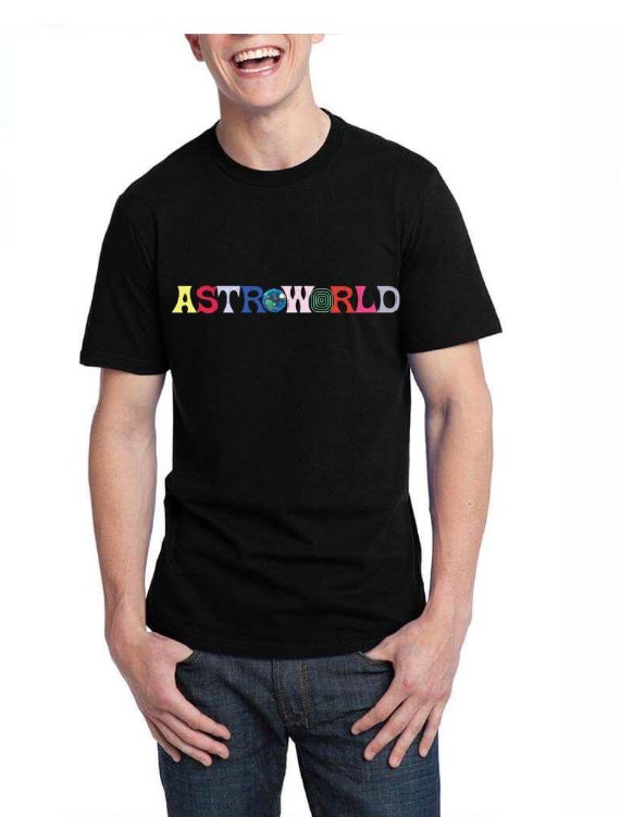 Astroworld Half Sleeve Black T-Shirt