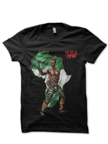 Israel Adesanya Black Half Sleeve T-Shirt