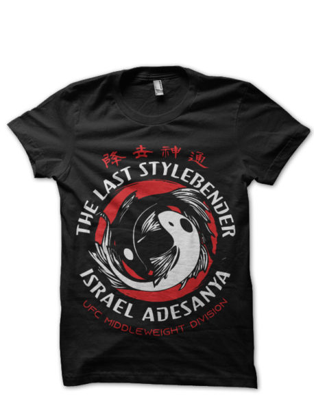 Israel Adesanya Black Half Sleeve T-Shirt