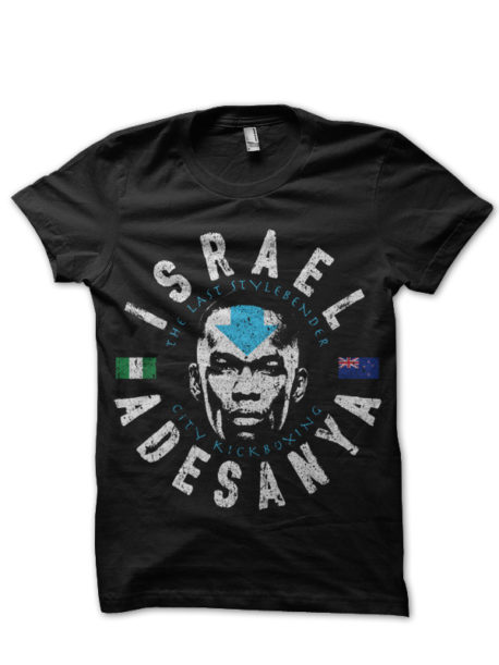 Israel Adesanya Black Half Sleeve T-Shirt